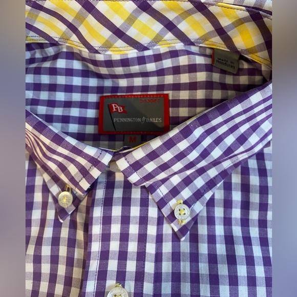 NWT PENNINGTON\BAILES MENS BUTTON DOWN WITH POCKET SHIRT SIZE MEDIUM - Picture 4 of 4